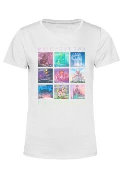 Disney Princesses Castles In Disney Princess Movies - T-Shirt Print - White -Disney f708fe086edf48a89b07f5a27813f6a6