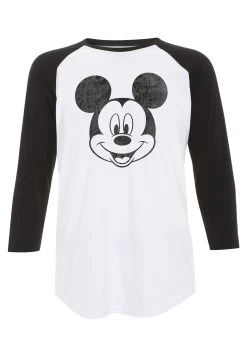 Disney Classic Mickey Mickey Face - Longsleeve - White Black -Disney f9aec2cc21394987867b70275d67cabd