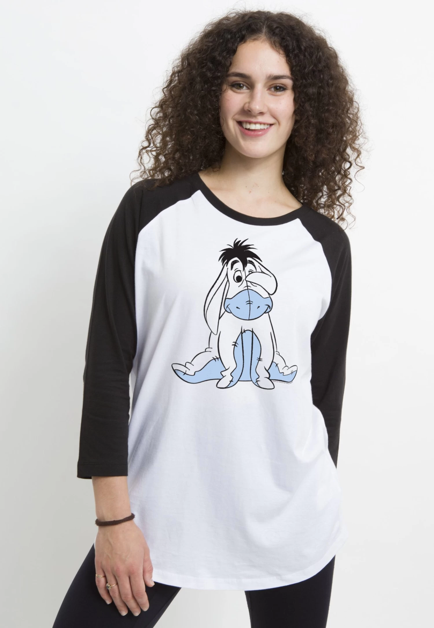 Disney Winnie The Pooh Sketch Eeyore - Longsleeve - White Black 6 Disney Winnie The Pooh Sketch Eeyore - Longsleeve - White Black - Afbeelding 4