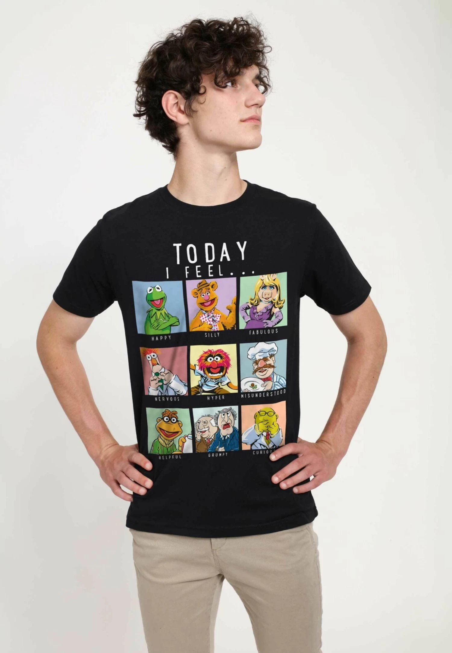 Disney Muppets Muppet Mood Unisex - T-Shirt Print - Black 5 Disney Muppets Muppet Mood Unisex - T-Shirt Print - Black - Afbeelding 3