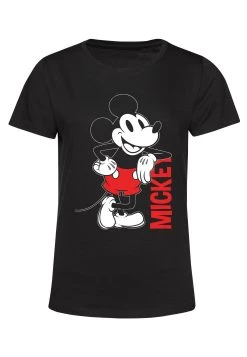 Disney Mickey Mouse And Friends Leaning - T-Shirt Print - Black -Disney ff23dd3b75764a6ab84e66e87c5faaa9