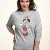 Disney Pinocchio Vintage Pinocchio - Sweater - Heather Grey -Disney 004d7d88419a435180b861131589a8ee