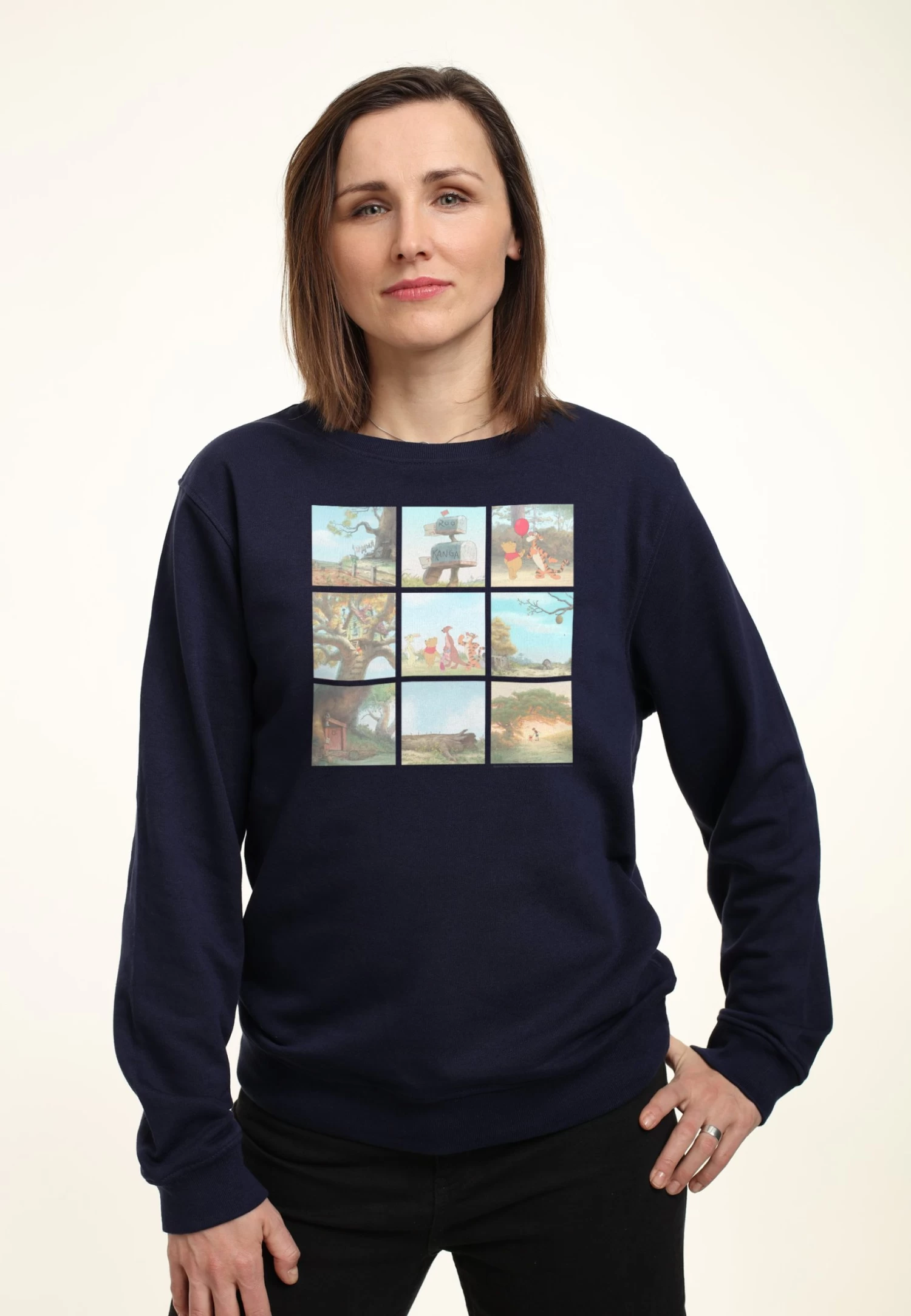 Disney Winnie The Pooh Scenes - Sweater - Navy Blue 3 Disney Winnie The Pooh Scenes - Sweater - Navy Blue