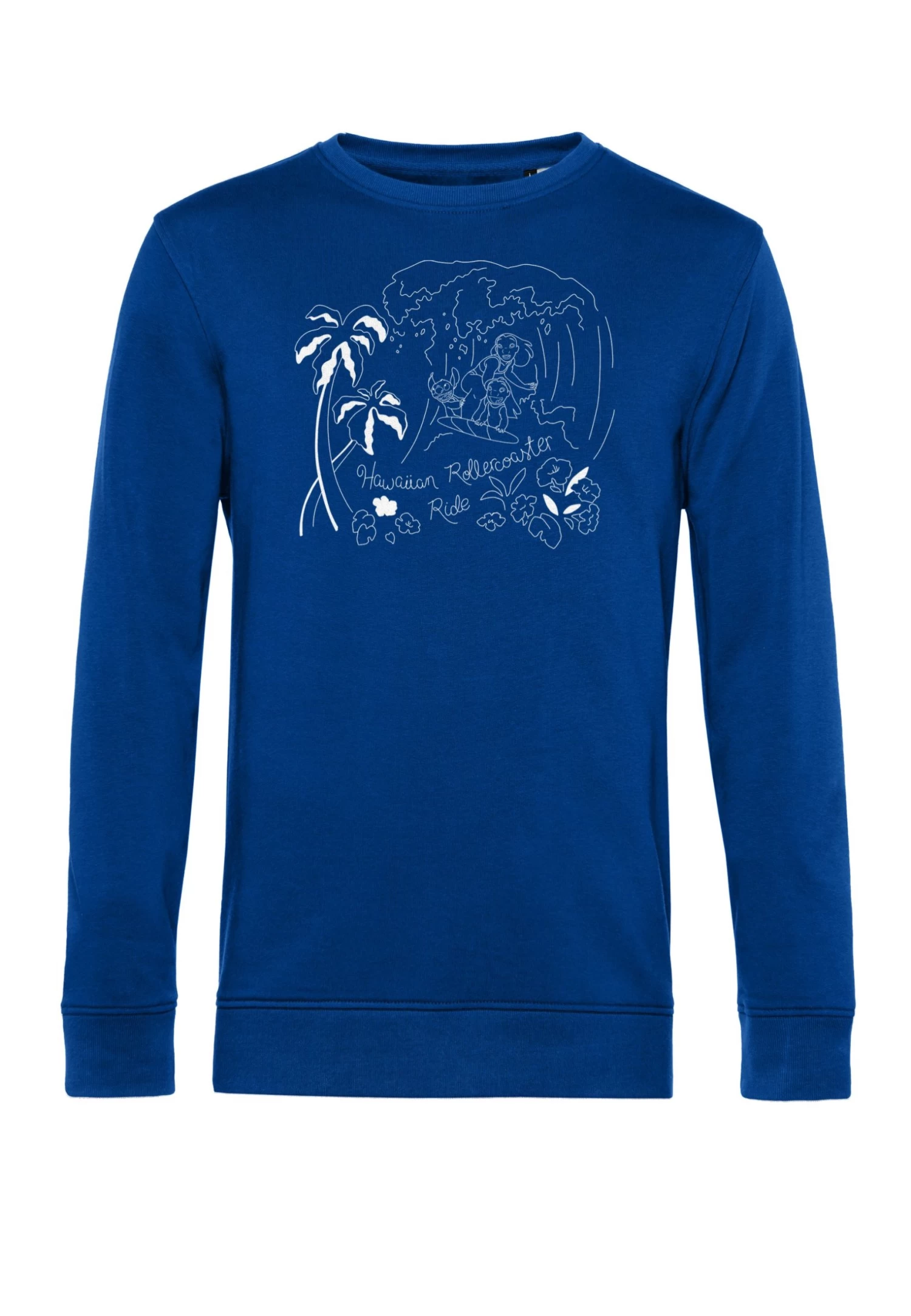 Disney Lilo & Stitch Stitch Surf Line Art - Sweater - Royal Blue 6 Disney Lilo & Stitch Stitch Surf Line Art - Sweater - Royal Blue - Afbeelding 4