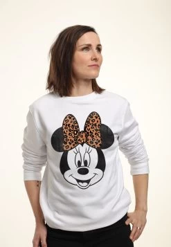 Disney Classic Mickey Modern Minnie Face Leopard - Sweater - White -Disney 376eae3c62964dd6b9e4e111c72ac4ef