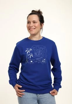 Disney Lilo & Stitch Stitch Surf Line Art - Sweater - Royal Blue