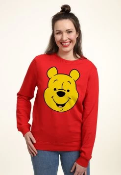 Disney Winnie The Pooh Winniepooh Big Face - Sweater - Red