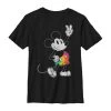 Disney Mickey Classic Tie Dye Mickey Stroked - T-Shirt Print - Black