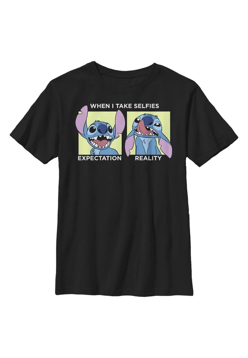 Disney Lilo & Stitch Stitch Selfie - T-Shirt Print - Black 3 Disney Lilo & Stitch Stitch Selfie - T-Shirt Print - Black