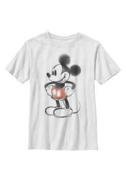 Disney Classic Mickey Mickey Watery - T-Shirt Print - White
