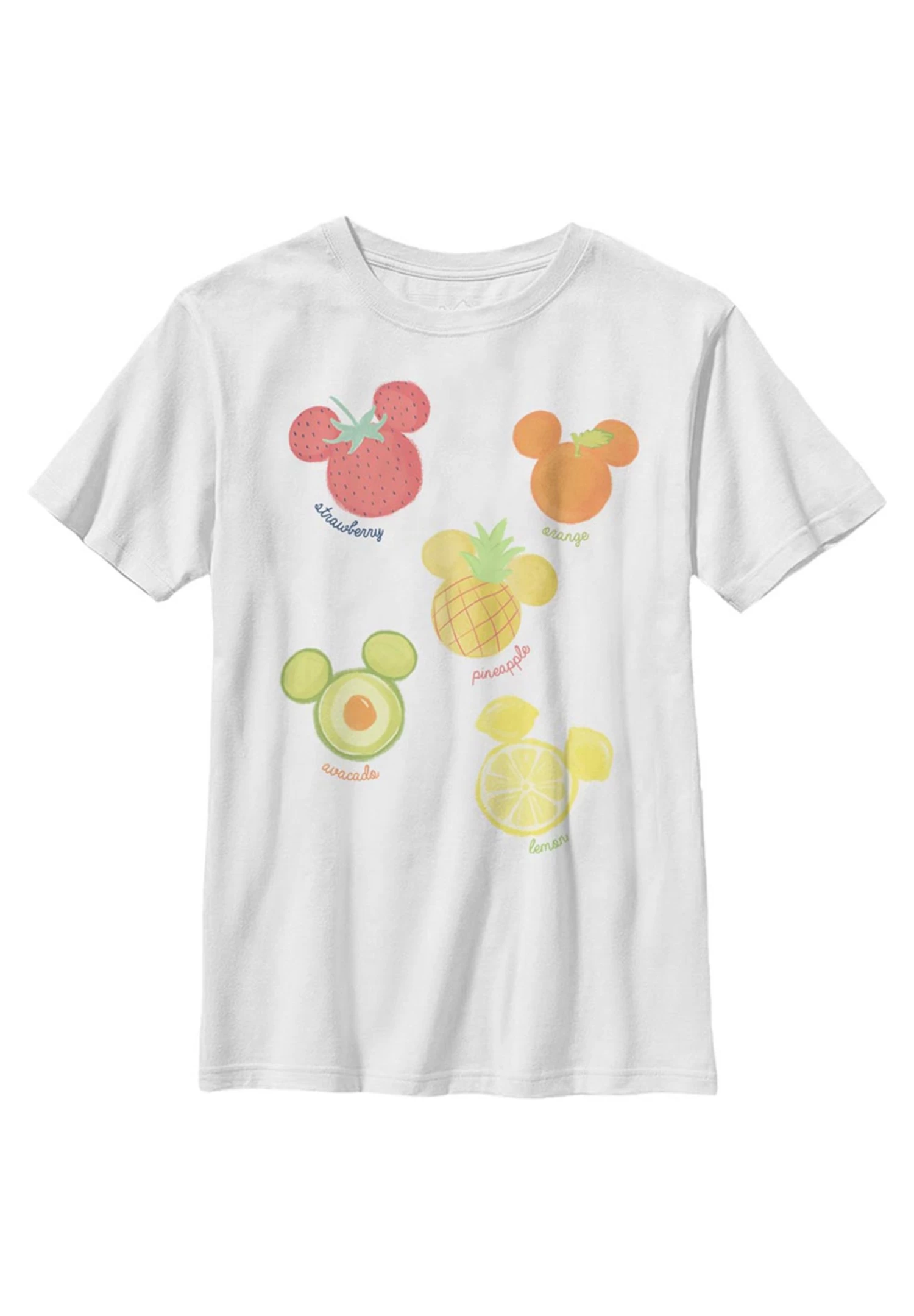 Disney Mickey Classic Assorted Fruit - T-Shirt Print - White 3 Disney Mickey Classic Assorted Fruit - T-Shirt Print - White