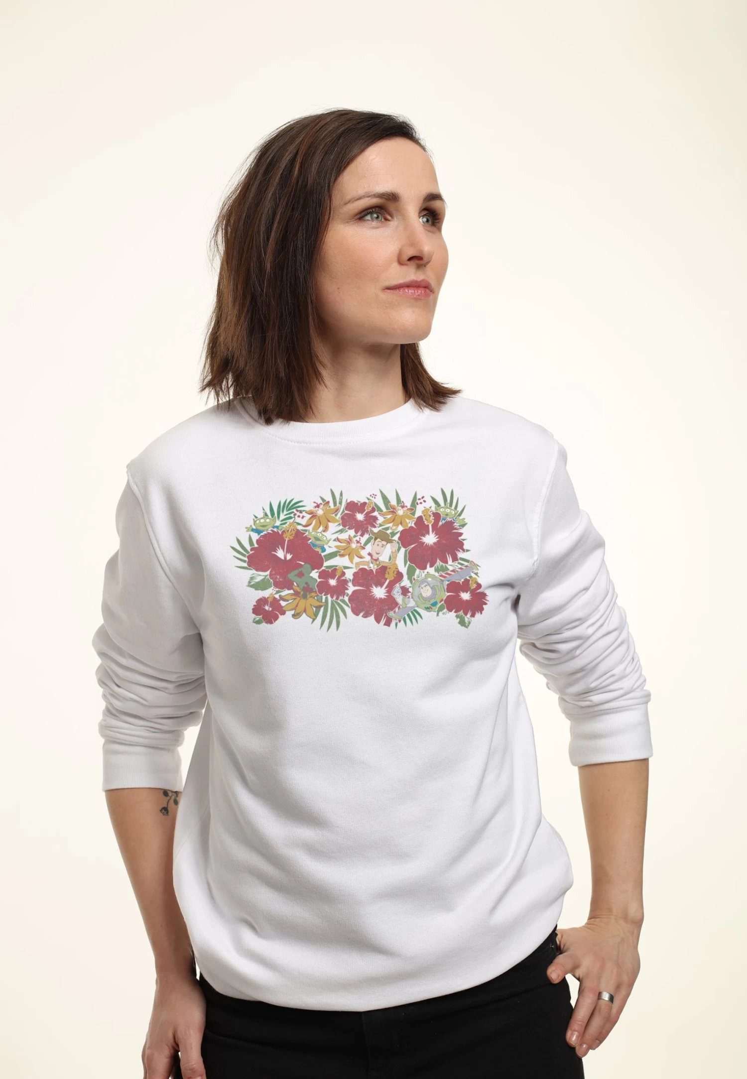 Disney Toy Story Toy Flowers - Sweater - White 3 Disney Toy Story Toy Flowers - Sweater - White