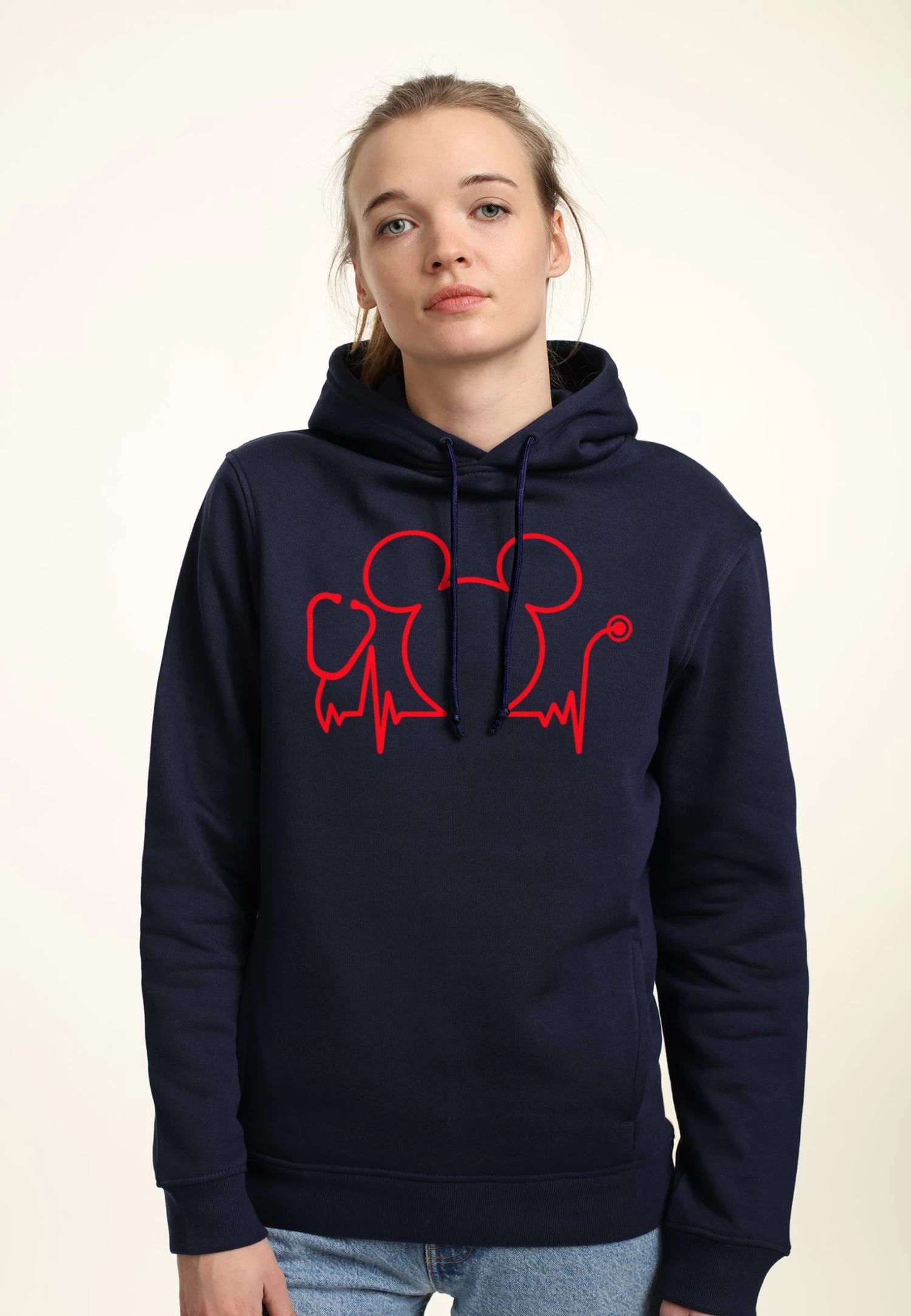 Disney Mickey Mouse Nurse Day - Hoodie - Navy Blue 3 Disney Mickey Mouse Nurse Day - Hoodie - Navy Blue