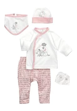 Disney 5Tlg Set Sweets Meets Disney - Pyjama - Weiß Rosa