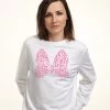Disney Mickey & Friends Pink Leopard - Sweater - White