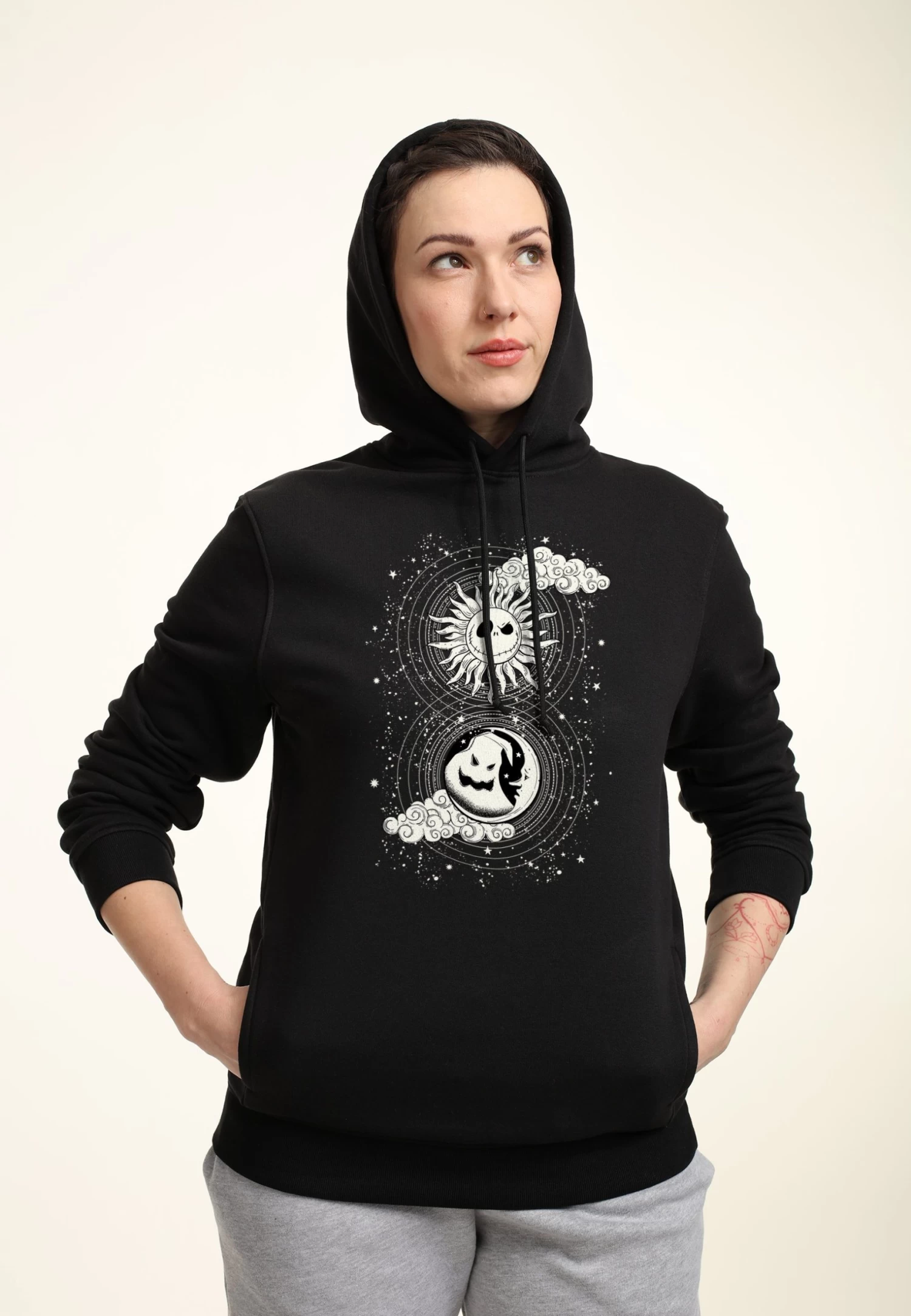 Disney Nightmare Before ChristmasOogie Celestial Clouds - Hoodie - Black 5 Disney Nightmare Before ChristmasOogie Celestial Clouds - Hoodie - Black - Afbeelding 3