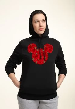 Disney Mickey Classic Mickey Mouse Roses - Hoodie - Black