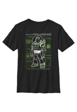 Disney Toy StoryBuzzin Schematic - T-Shirt Print - Black
