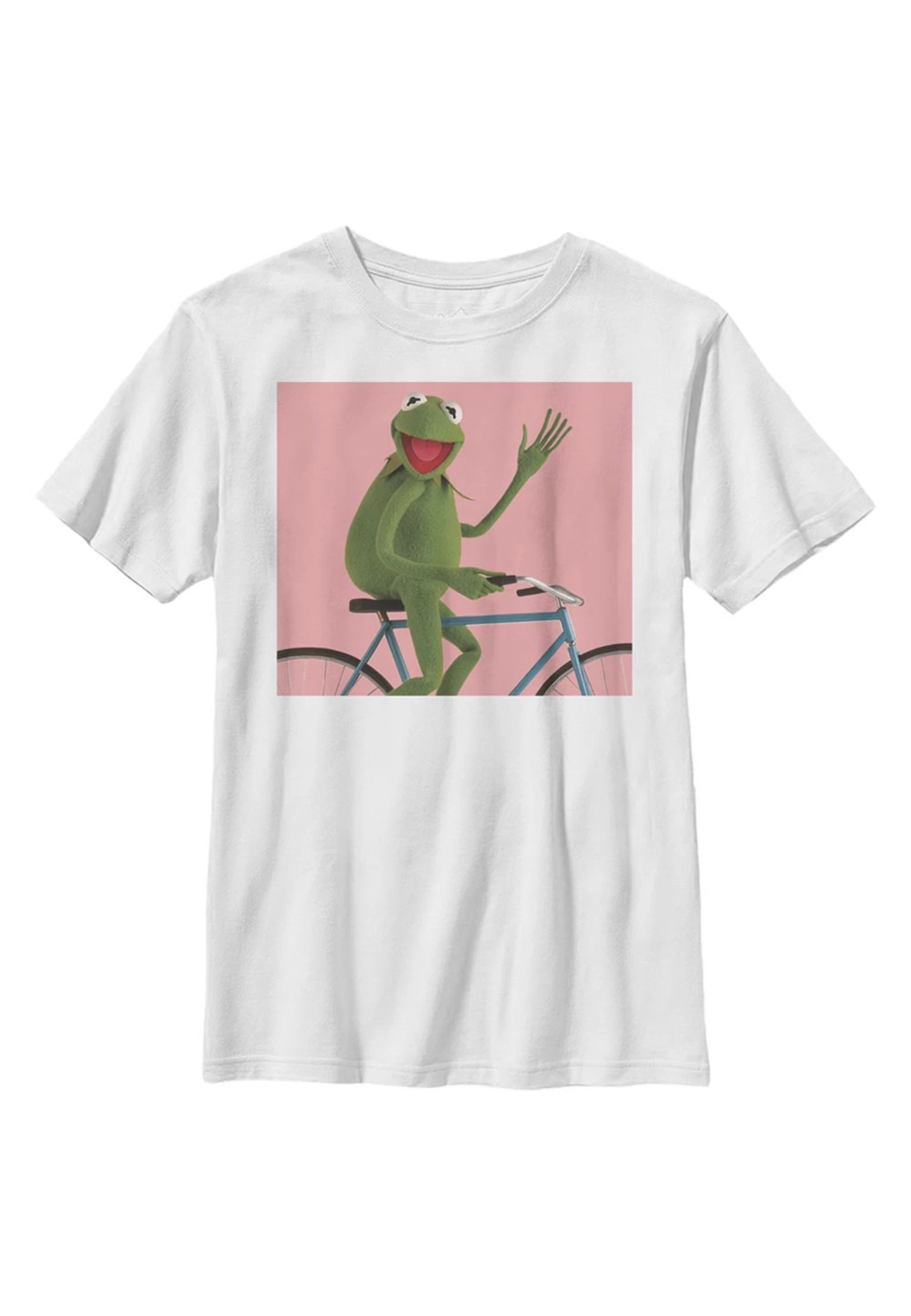 Disney Muppets Biking Kermit - T-Shirt Print - White 3 Disney Muppets Biking Kermit - T-Shirt Print - White
