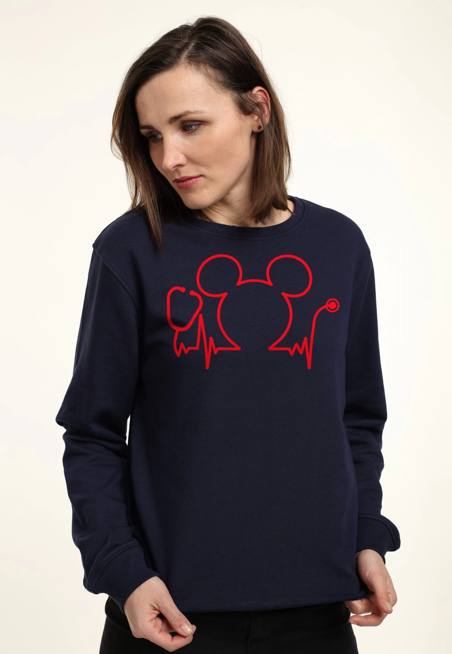 Disney Mickey Mouse Nurse Day - Sweater - Navy Blue 5 Disney Mickey Mouse Nurse Day - Sweater - Navy Blue - Afbeelding 3