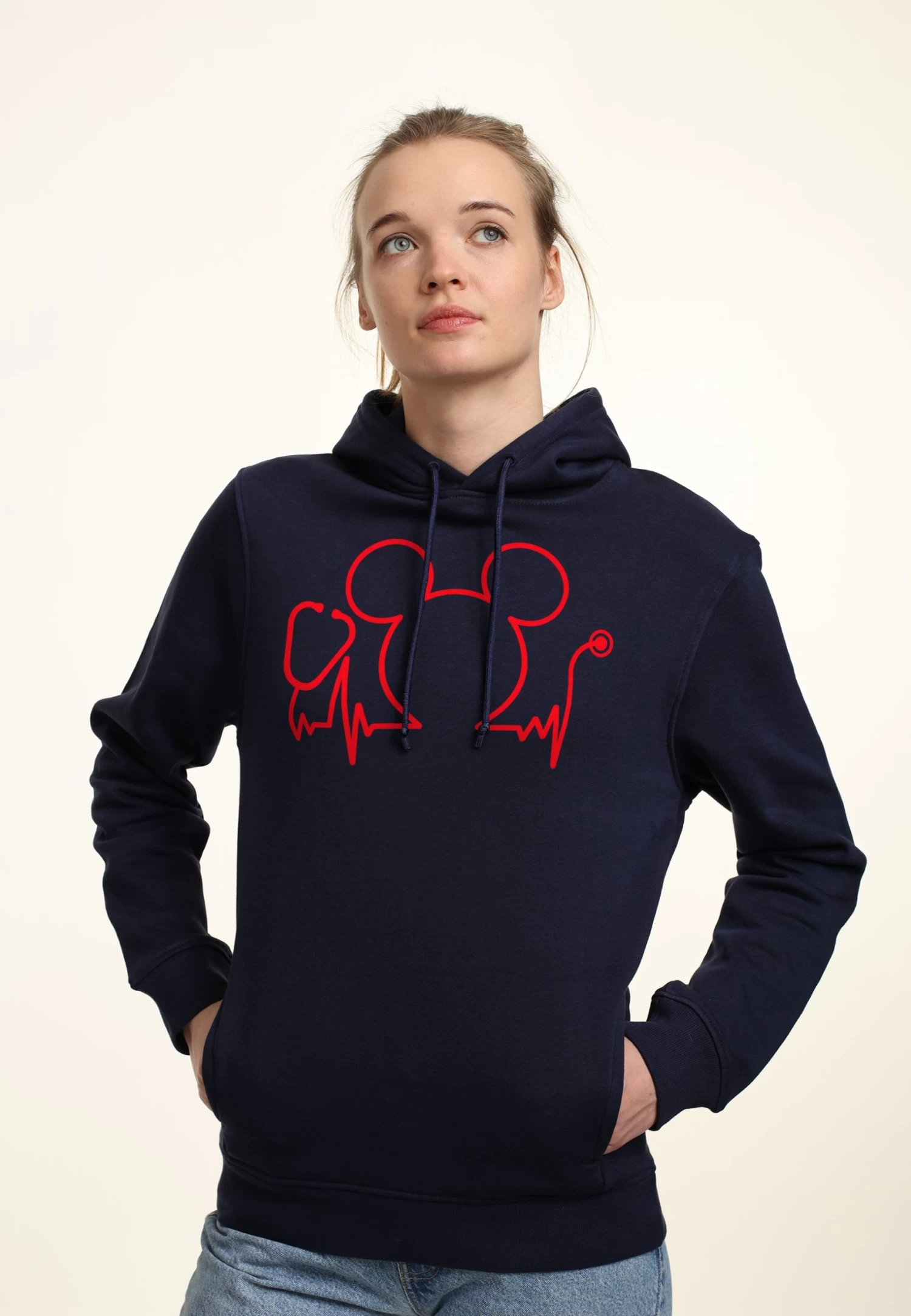 Disney Mickey Mouse Nurse Day - Hoodie - Navy Blue 5 Disney Mickey Mouse Nurse Day - Hoodie - Navy Blue - Afbeelding 3