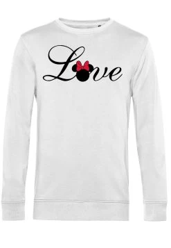 Disney Mickey Classic Minnie Love Script - Sweater - White -Disney fc294f5c29fd41c4abfe2b857bac48b6